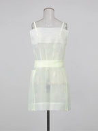 Maelys Strappy Button Mini Dress Flowering Girl