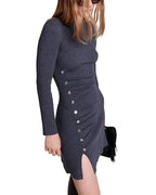 EMBELLISHED RIBBED-KNIT MINI DRESS Flowering Girl