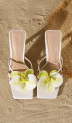 Heidy White Flower Sandals Flowering Girl