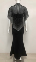 Duana Black Crystal Maxi Dress Flowering Girl