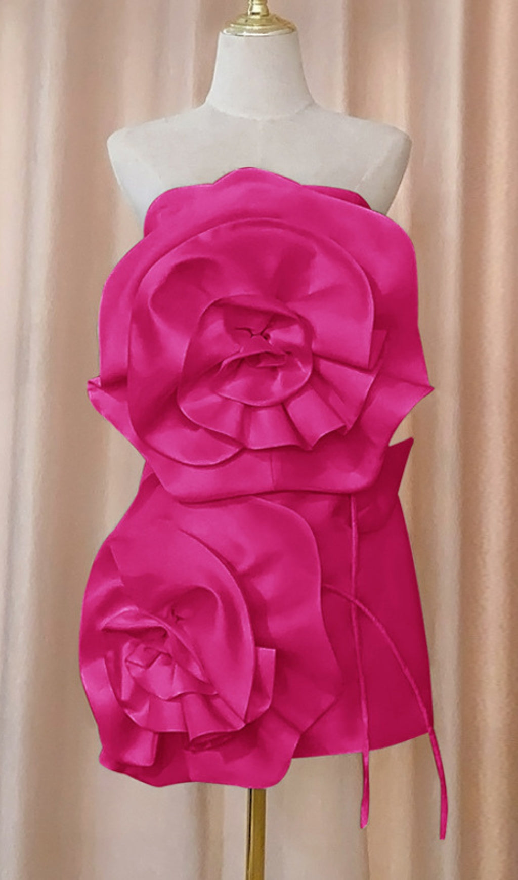 Achlys Rose Red Flower Bind Mini Dress Flowering Girl