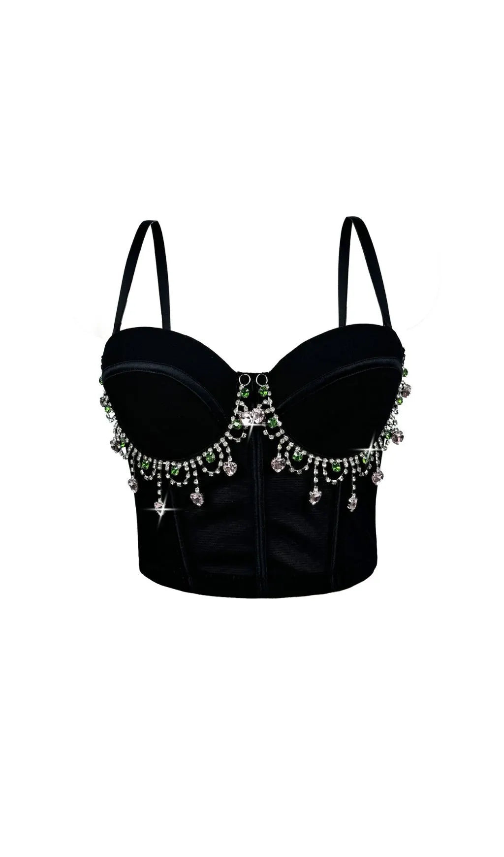 Fausta Diamante Corset Crop Top Flowering Girl
