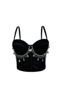 Fausta Diamante Corset Crop Top Flowering Girl