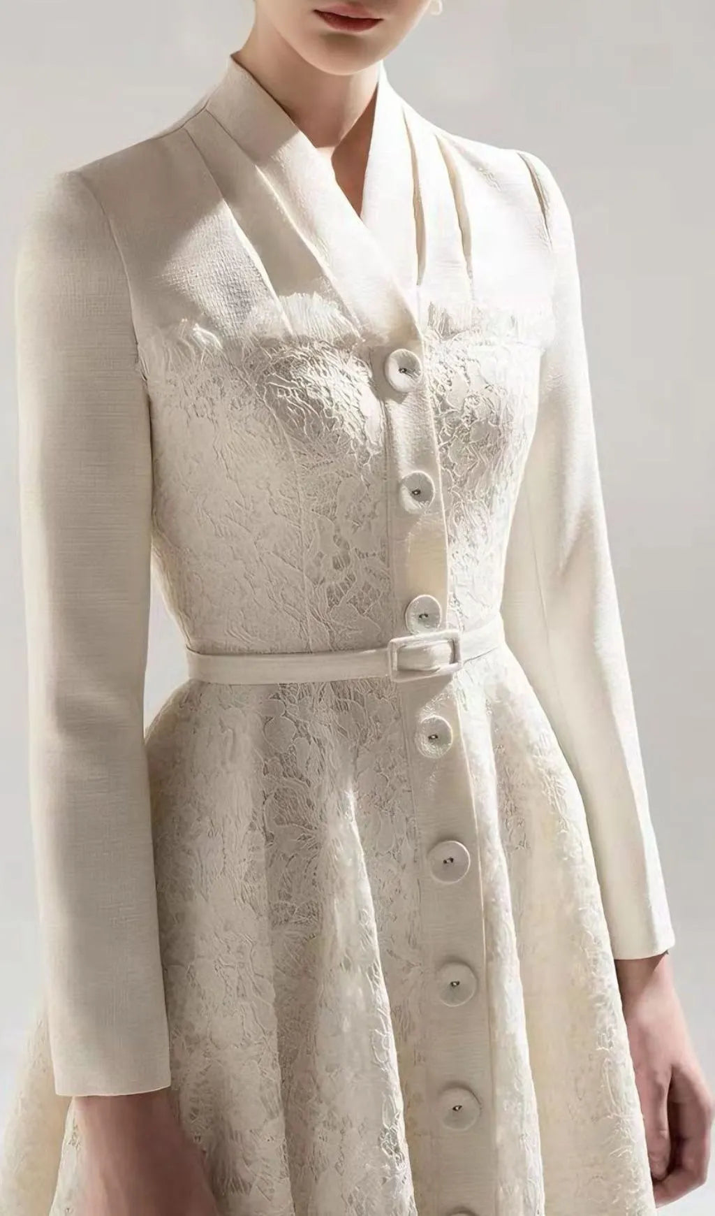Jamir Lace Long Sleeve Midi Dress Flowering Girl