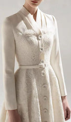 Jamir Lace Long Sleeve Midi Dress Flowering Girl