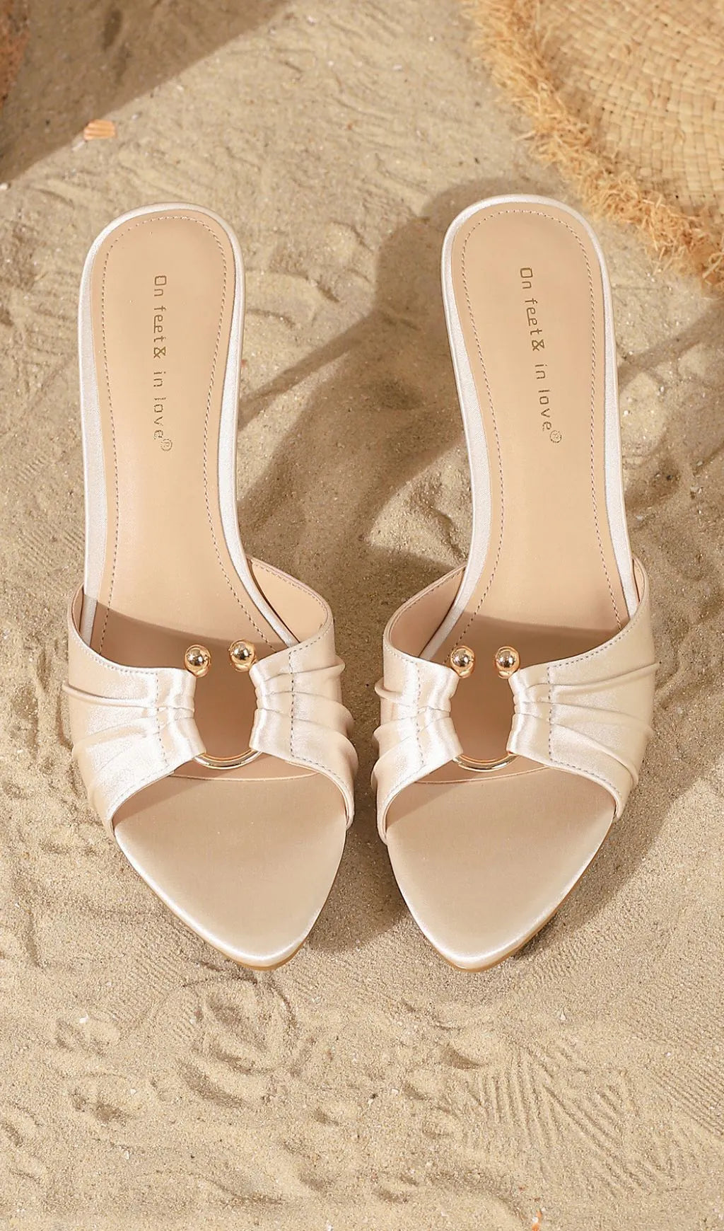 Haydn Apricot Hollowout Sandals Flowering Girl