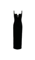 BLACK VELVET MIDI DRESS Flowering Girl