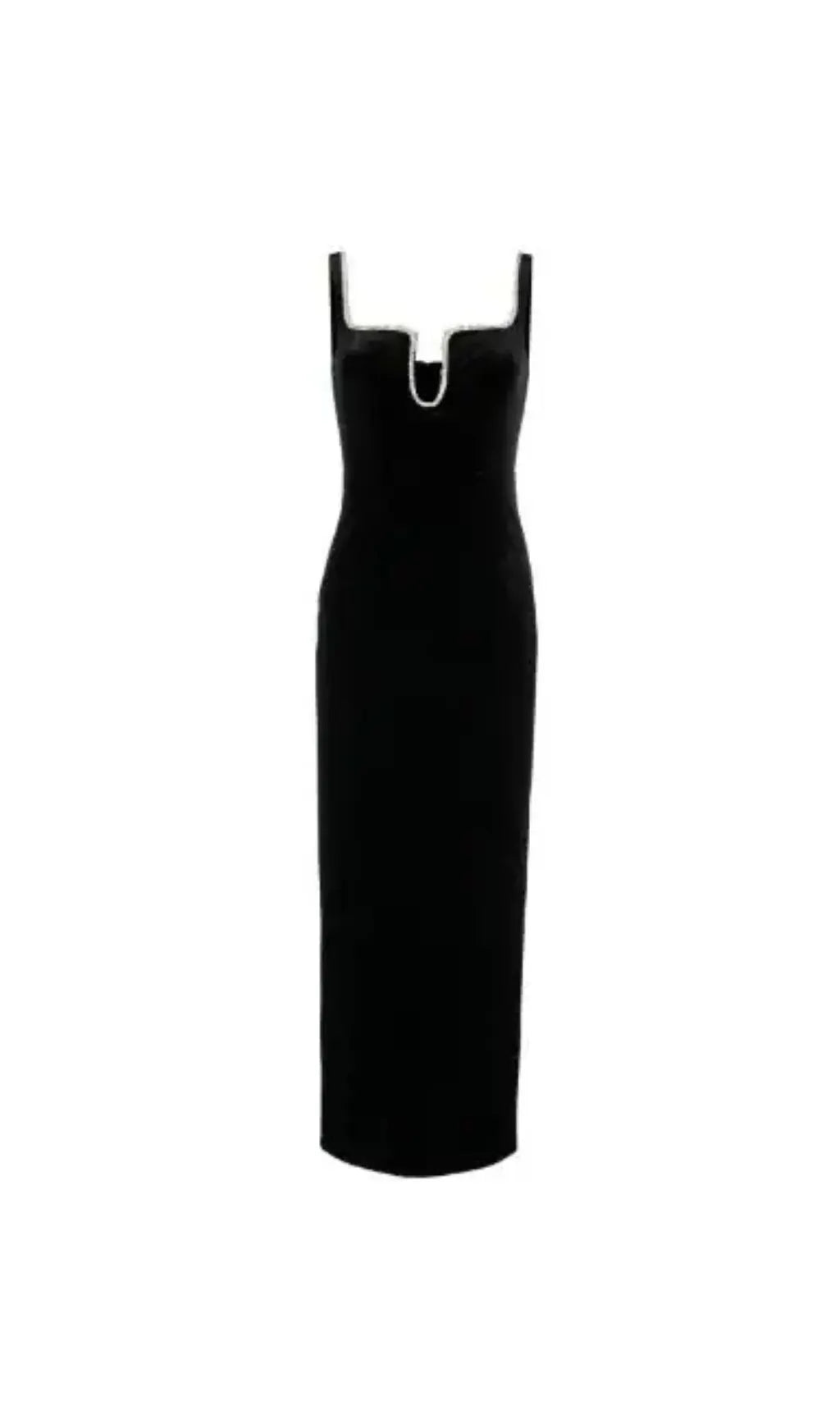 BLACK VELVET MIDI DRESS Flowering Girl