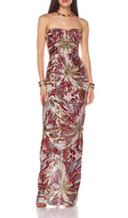 Karise Strapless Sequin Maxi Dress Flowering Girl