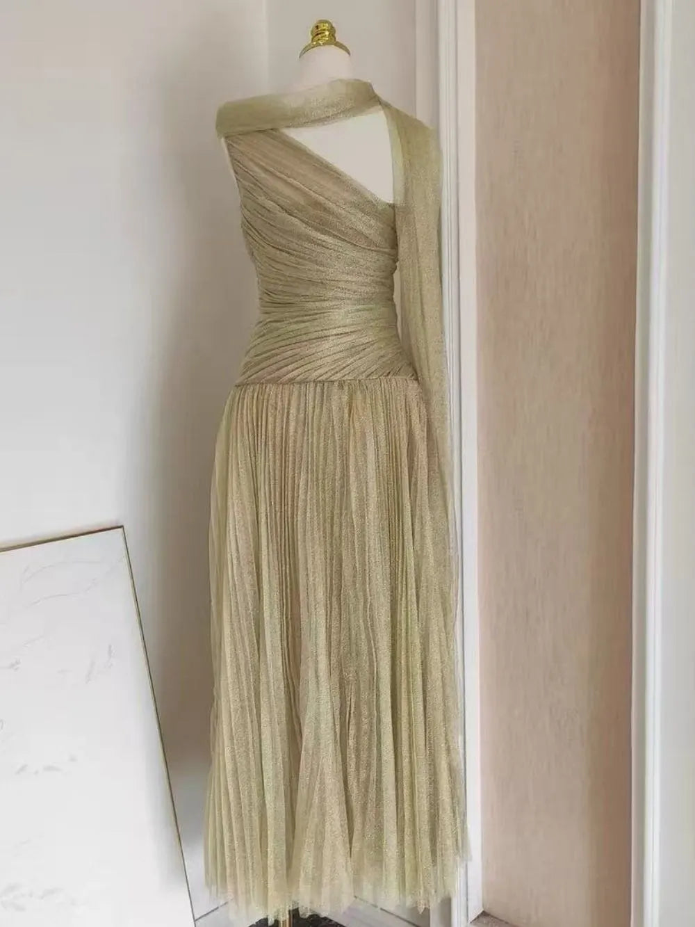 Marianela Mesh Ruched Maxi Dress Flowering Girl