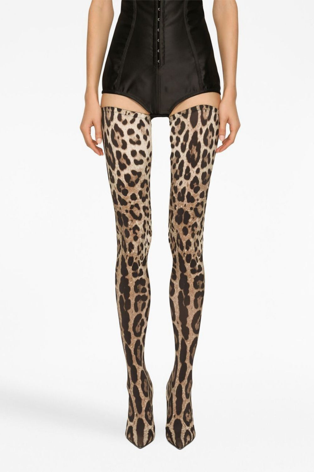 Giselle Leopard Print Thigh-high Boots Flowering Girl