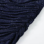 Halter Draped Embellished Maxi Dress Blue Flowering Girl