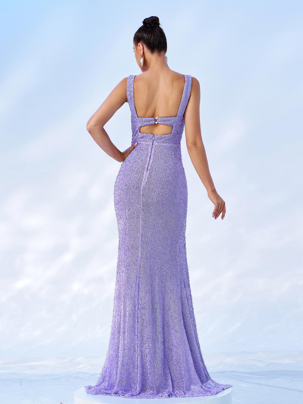 Elegant Sleeveless High Split Prom Dress Flowering Girl