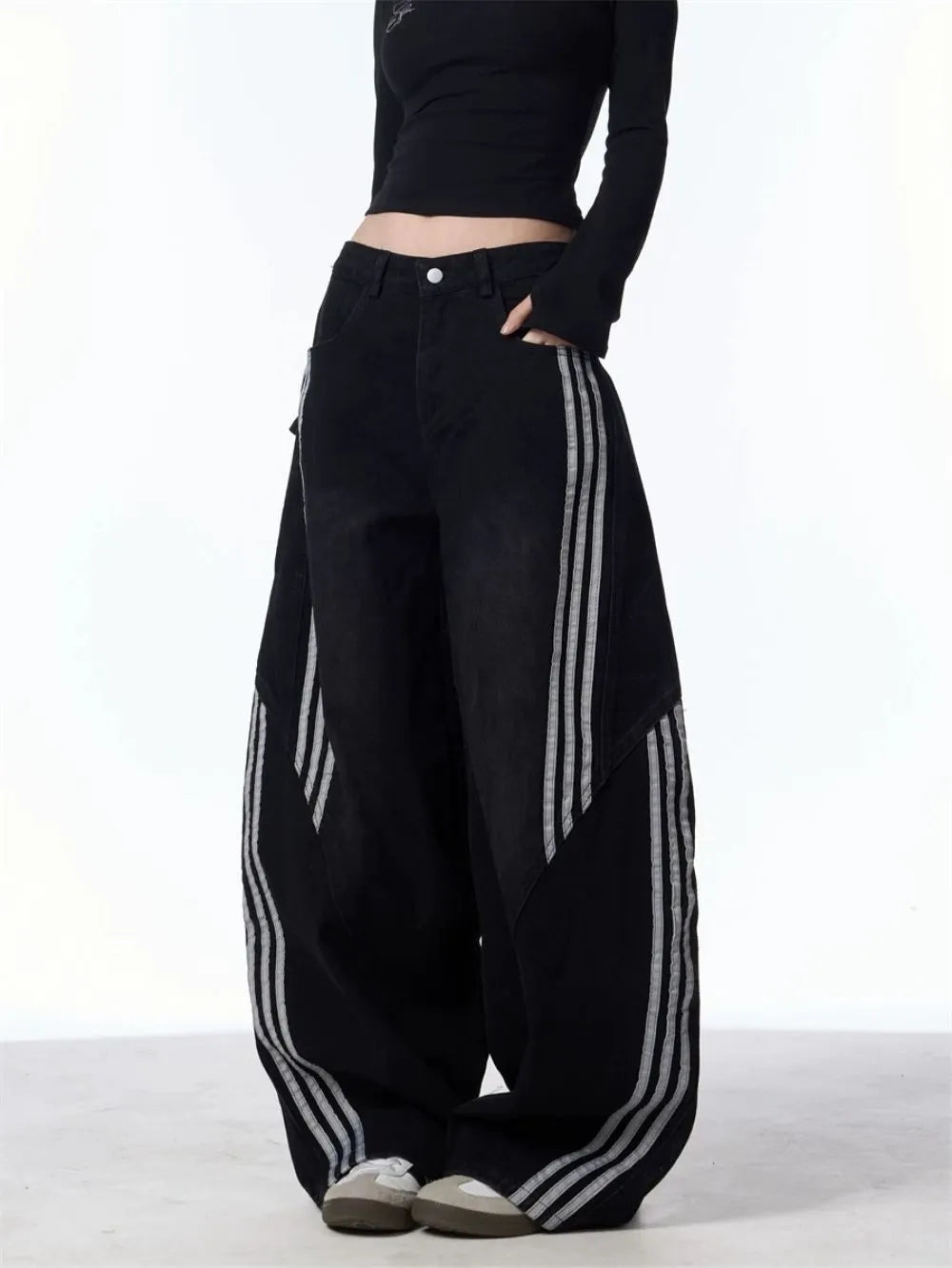Mann Black Jeans Flowering Girl
