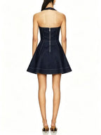Meagan Sleeveless Denim Mini Dress Flowering Girl