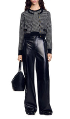 Jessy Two Tone Check Jacquard Cardigan Flowering Girl