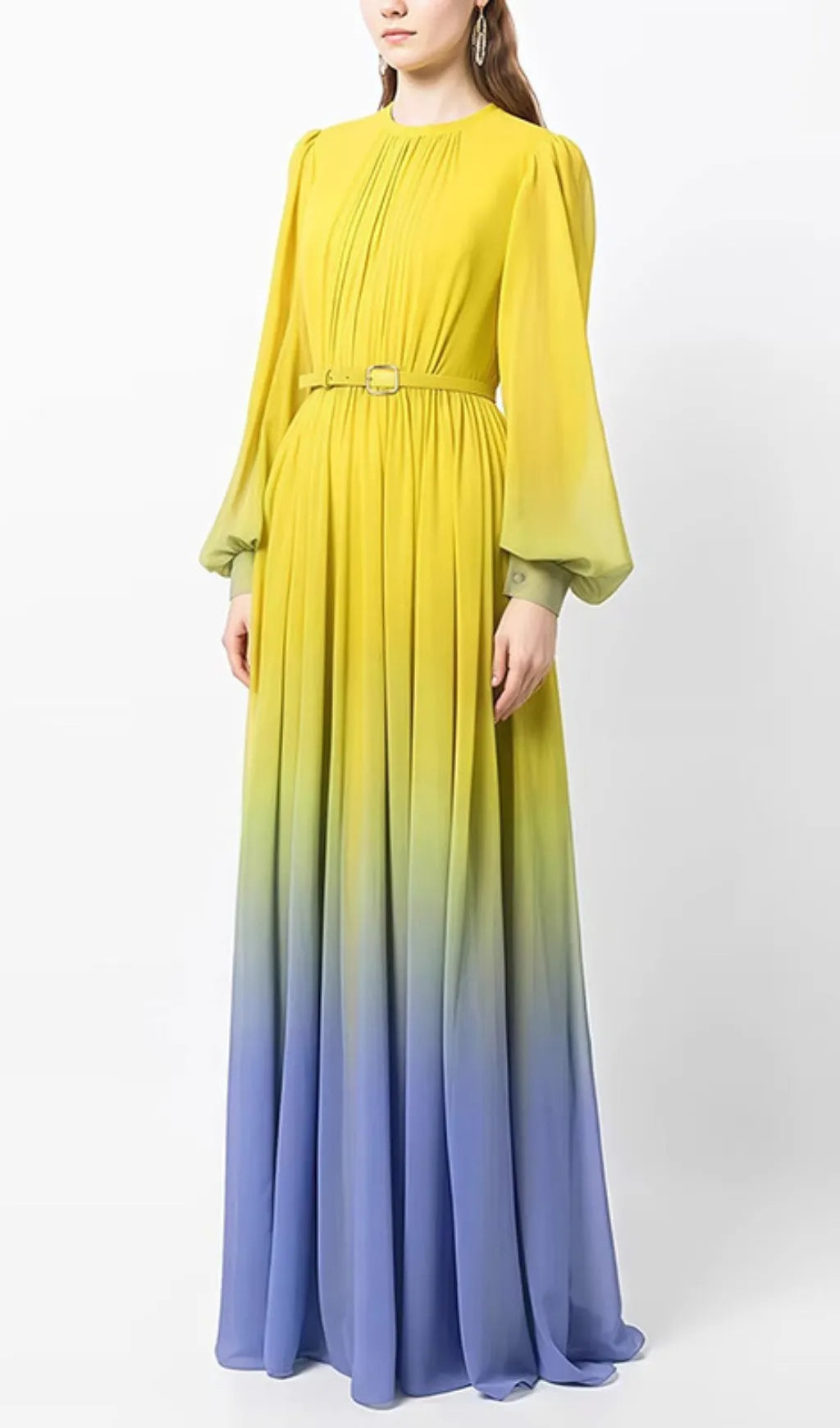 Ebba Lantern Long Sleeves Maxi Dress Flowering Girl