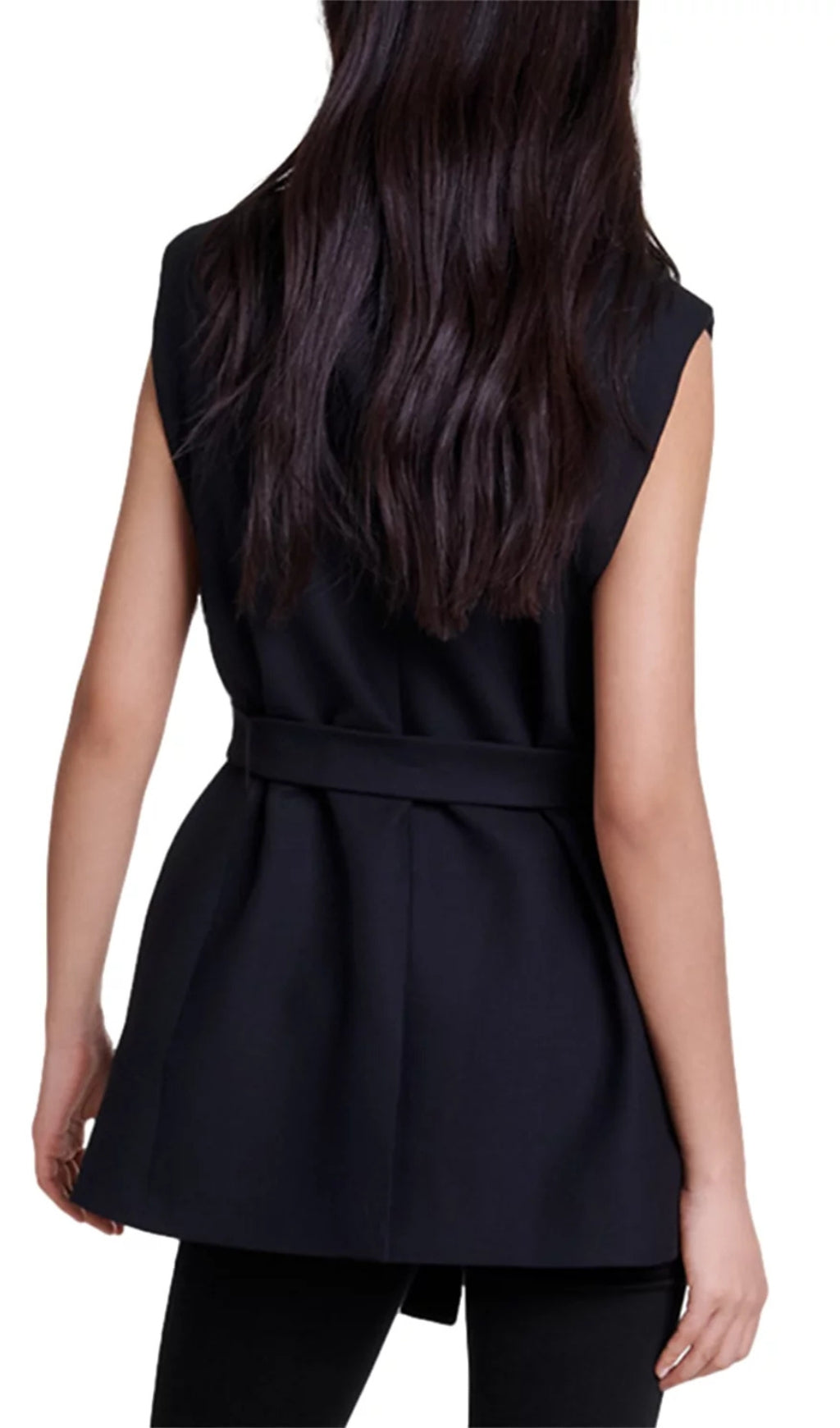Vollye Belted Sleeveless Blazer Flowering Girl