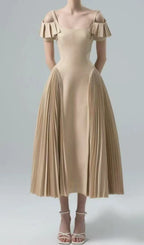 Duarte Pleated Midi Dress Flowering Girl