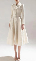 Jamir Lace Long Sleeve Midi Dress Flowering Girl