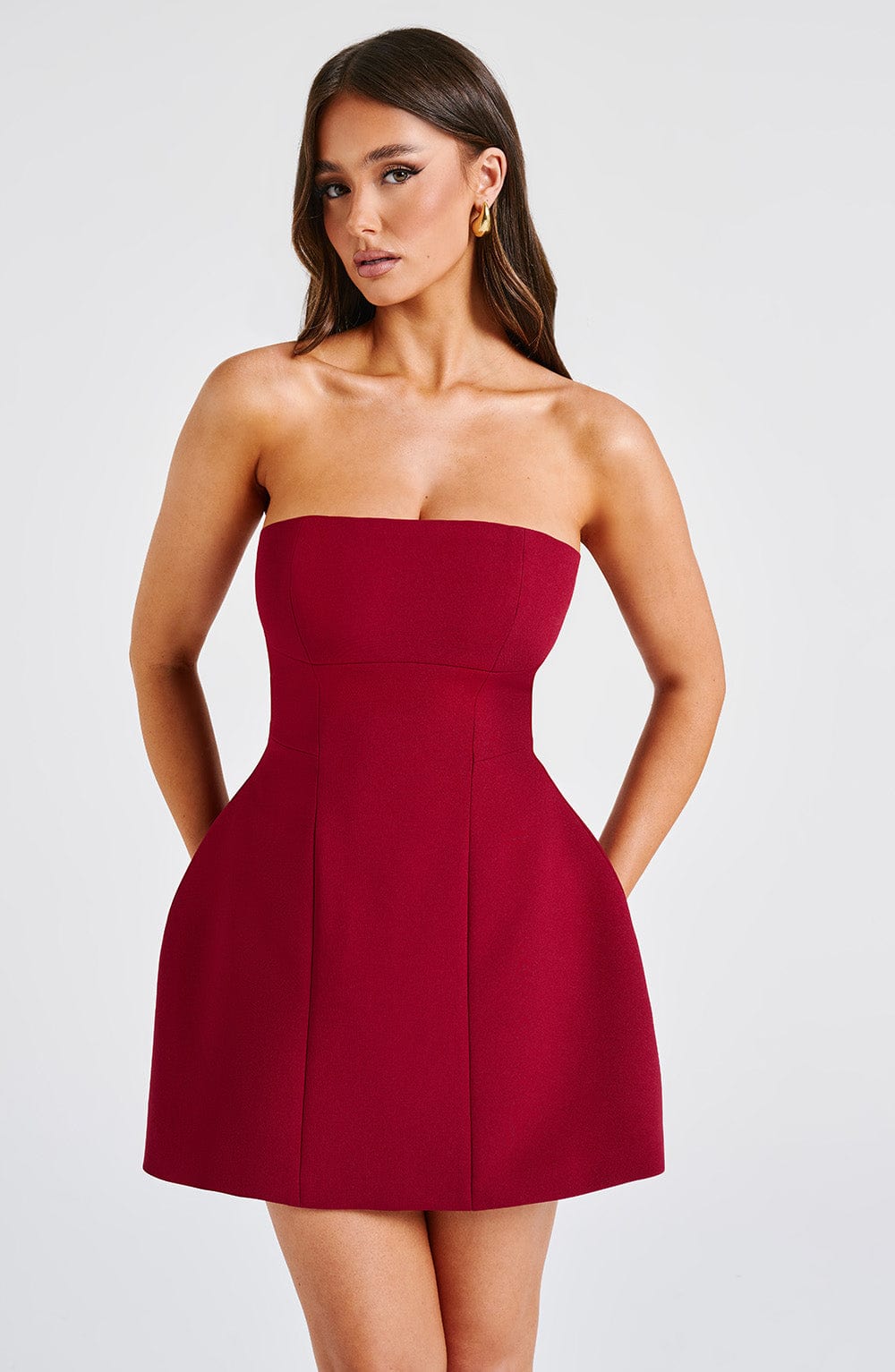 Asha Mini Dress - Wine Flowering Girl