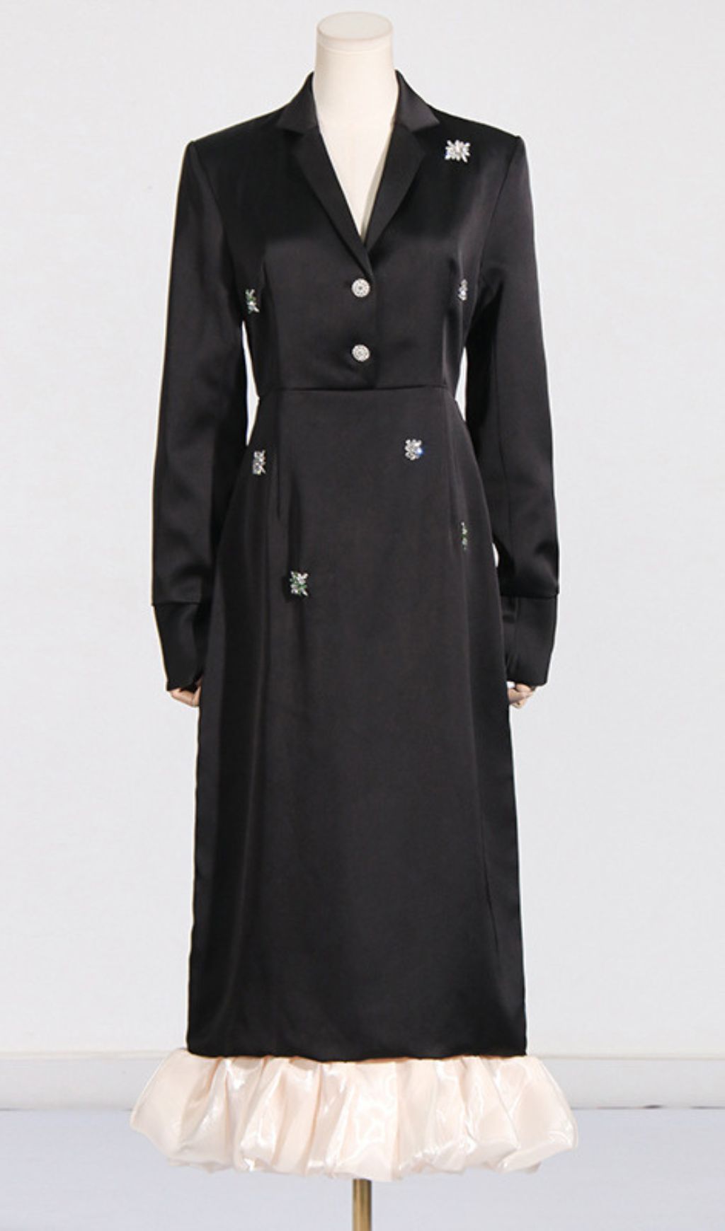 Jetta Black Long Sleeve Midi Dress Flowering Girl