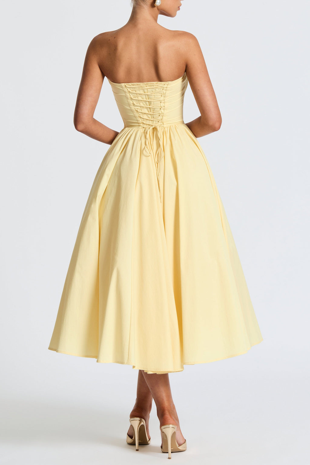 Prim Midi Dress - Lemon Flowering Girl