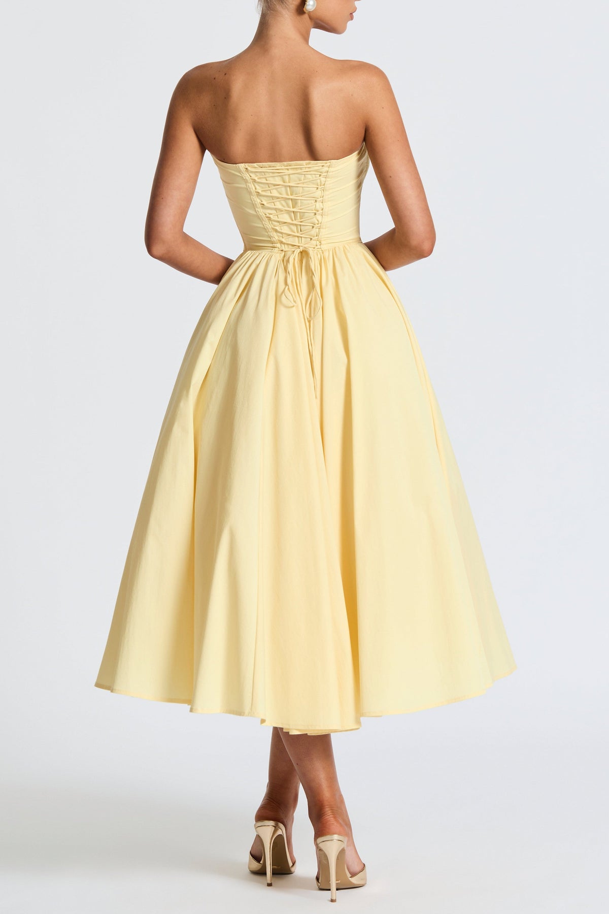 Prim Midi Dress - Lemon Flowering Girl