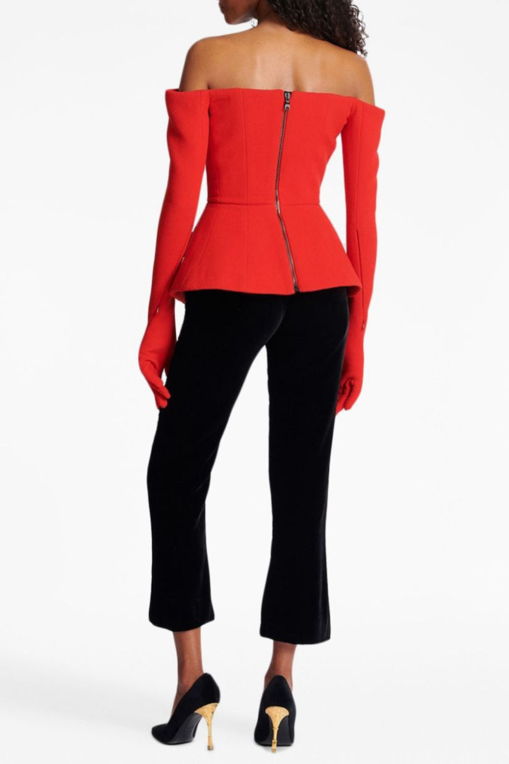 Coretta Off Shoulder V-Neck Blazer Flowering Girl
