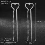 Silver Chain Tassel Earrings Flowering Girl