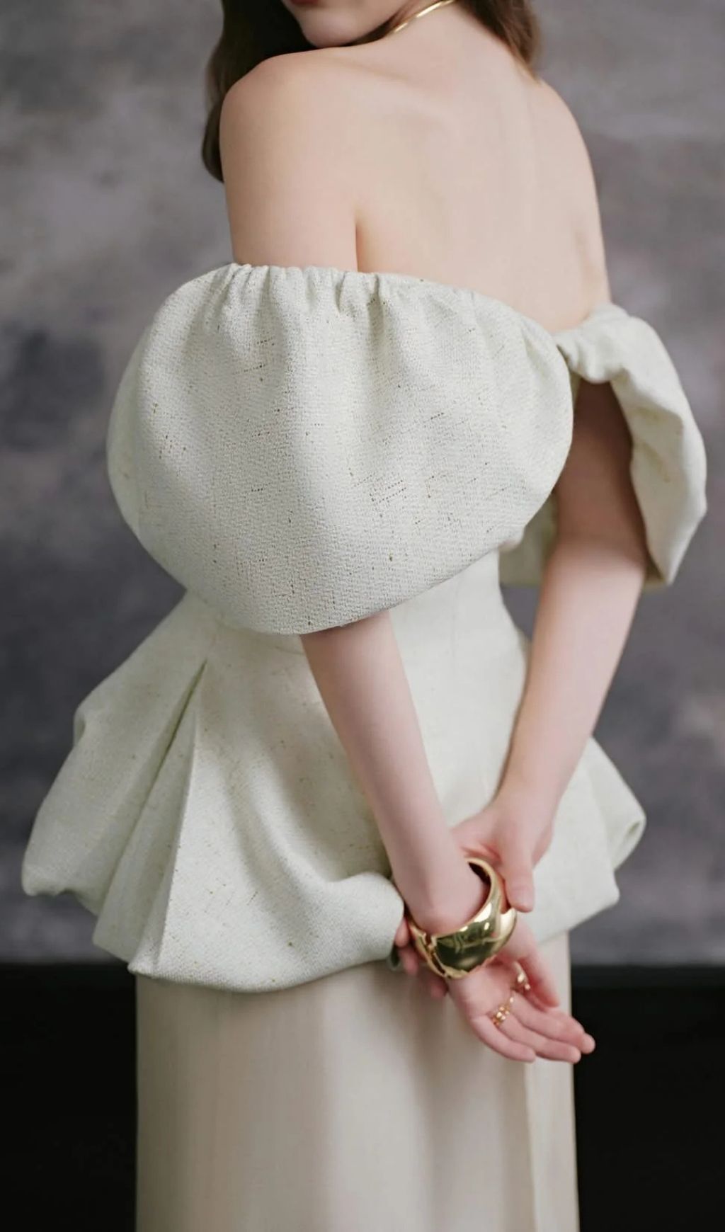 Liora Off-Shoulder Draped Top & Skirt Set Flowering Girl
