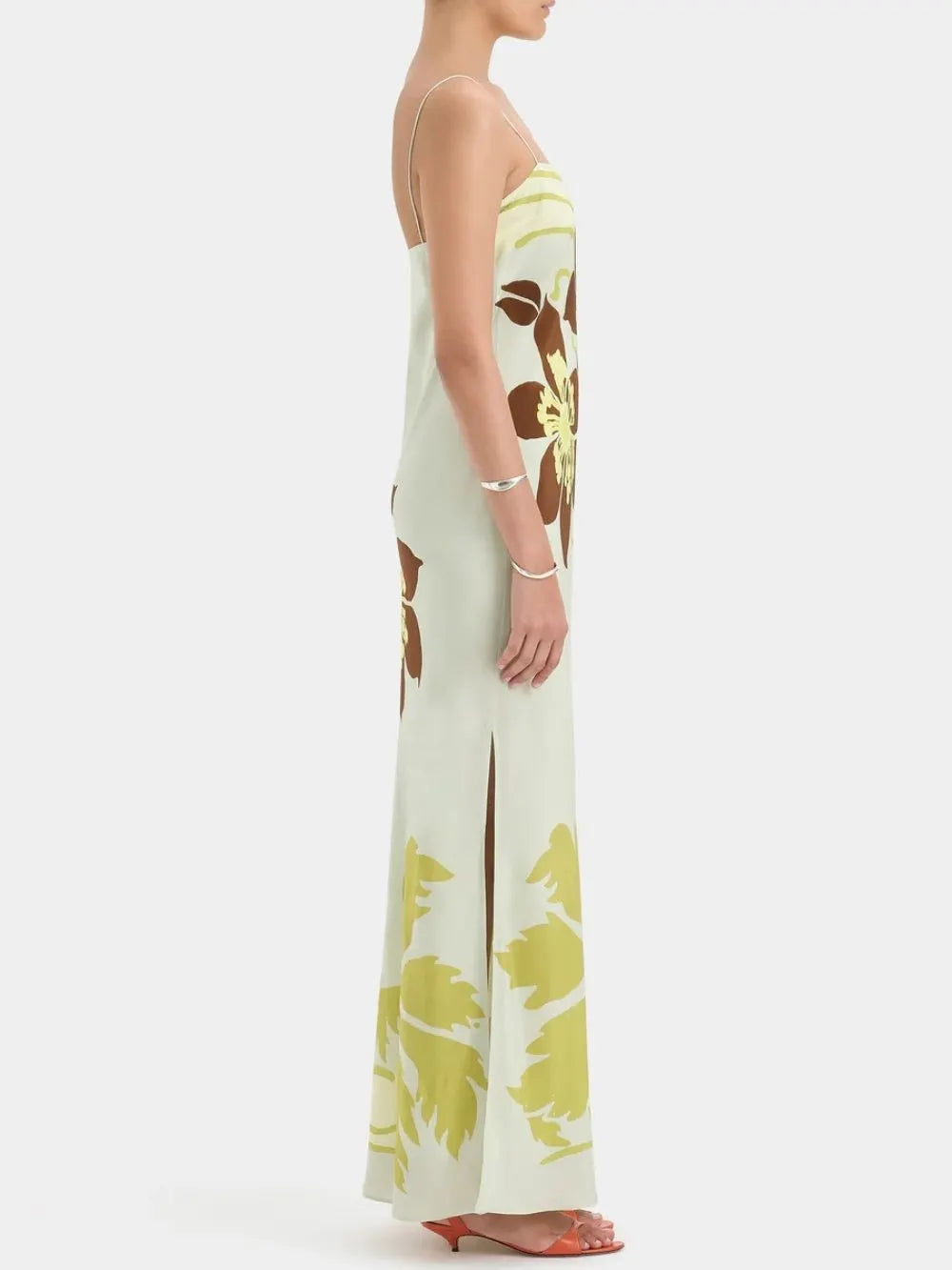 Ashgar Spaghetti Floral Maxi Dress Flowering Girl
