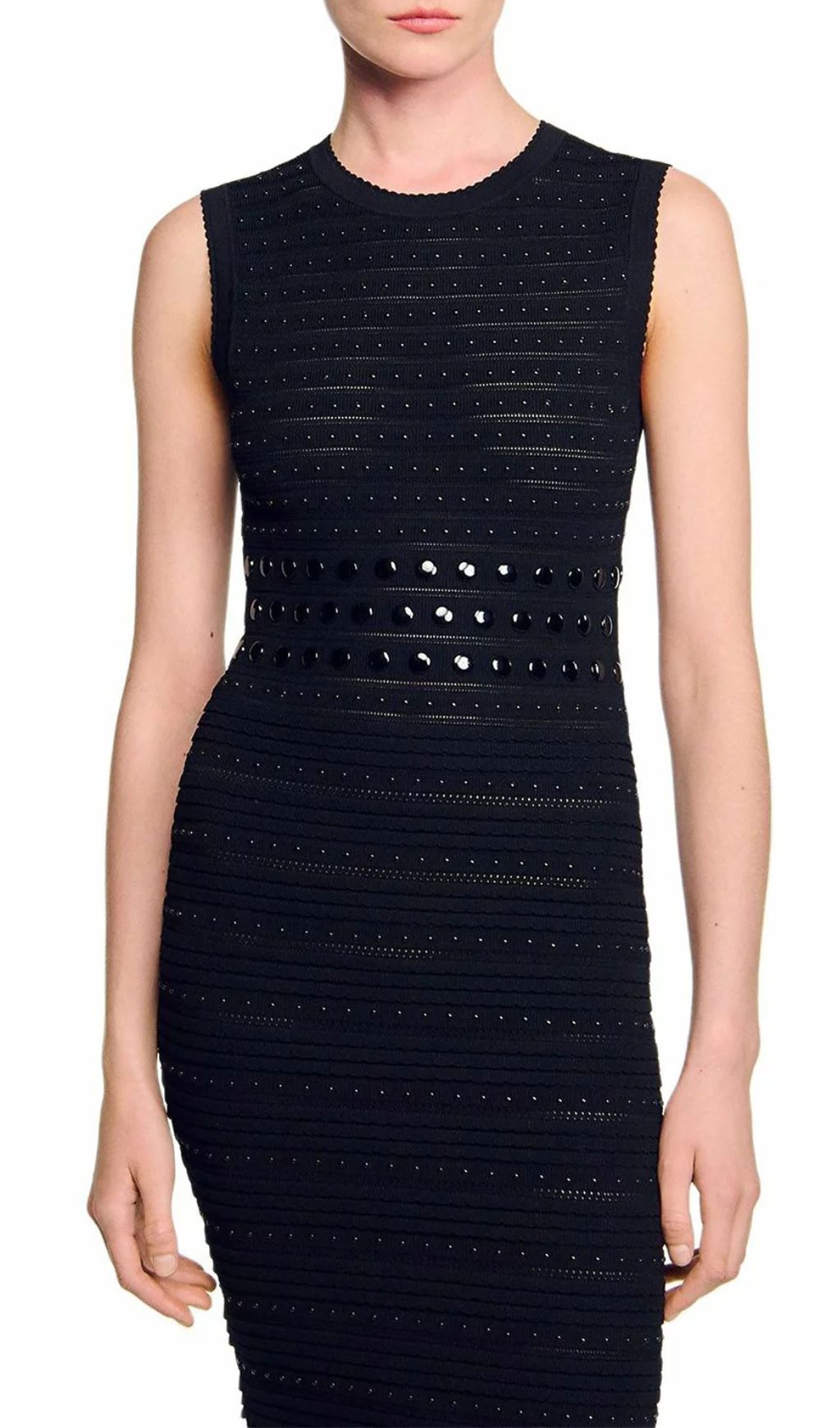 Studded Knit Midi Dress Flowering Girl