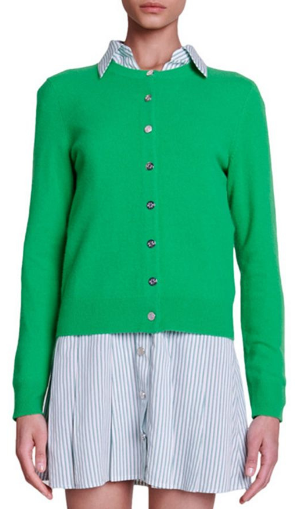 MIRABO CARDIGAN IN GREEN Flowering Girl