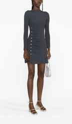 EMBELLISHED RIBBED-KNIT MINI DRESS Flowering Girl