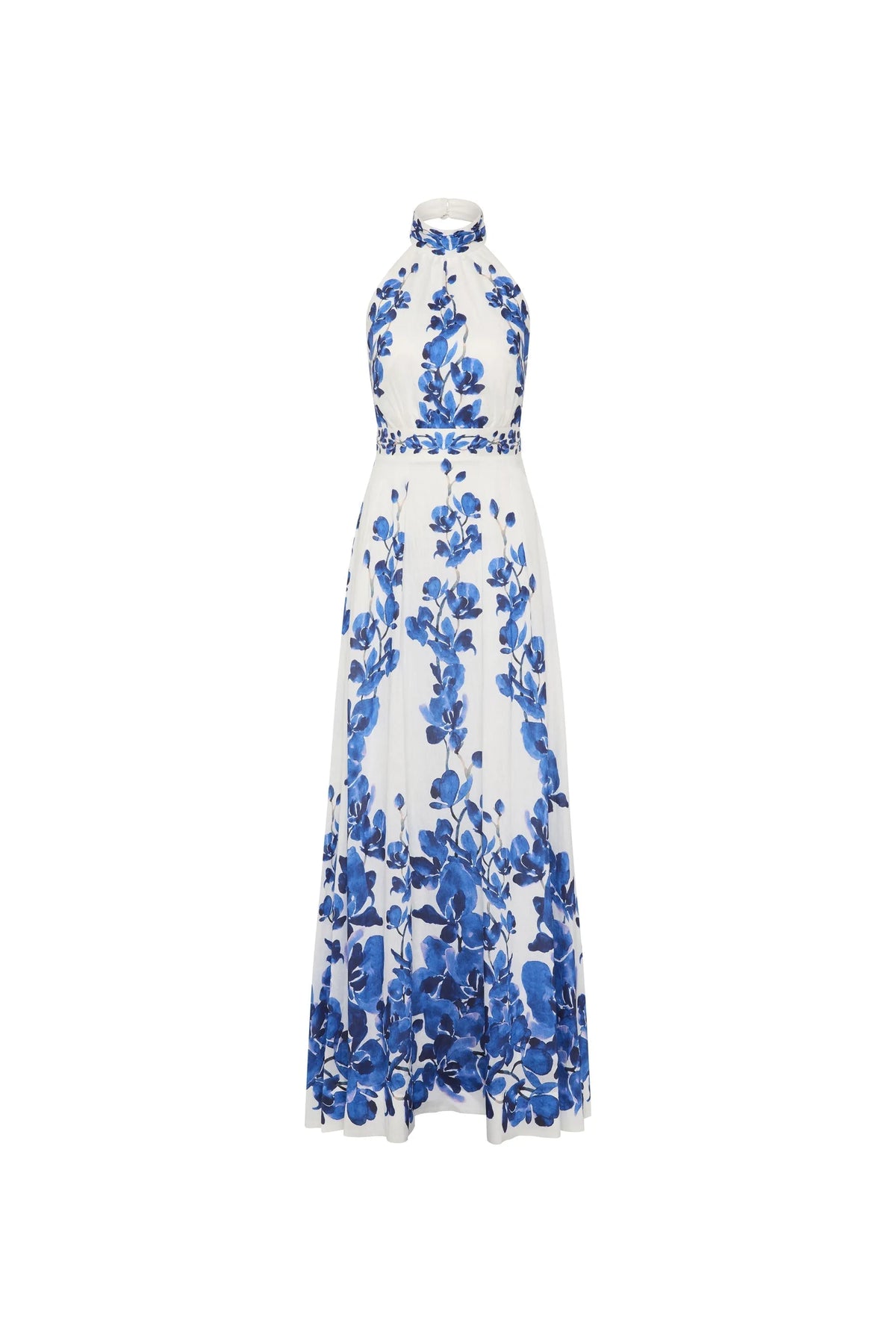 ashley orchid print maxi dress in white Flowering Girl