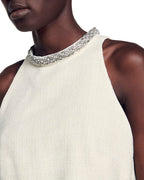 EMBELLISHED TWEED CROP TOP Flowering Girl