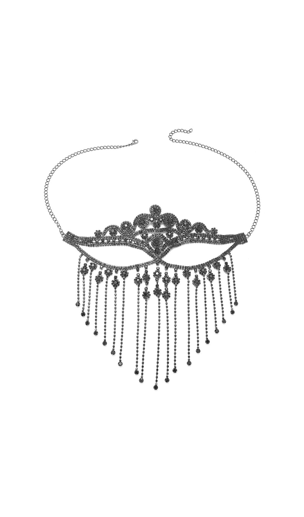 Delfina Rhinestone Tassel Mask Flowering Girl
