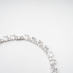Mathilde Silver Tone Crystal Embellished Necklace Flowering Girl