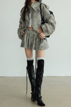 Kaitlyn Print Deconstruct Trench Two Piece Set Flowering Girl