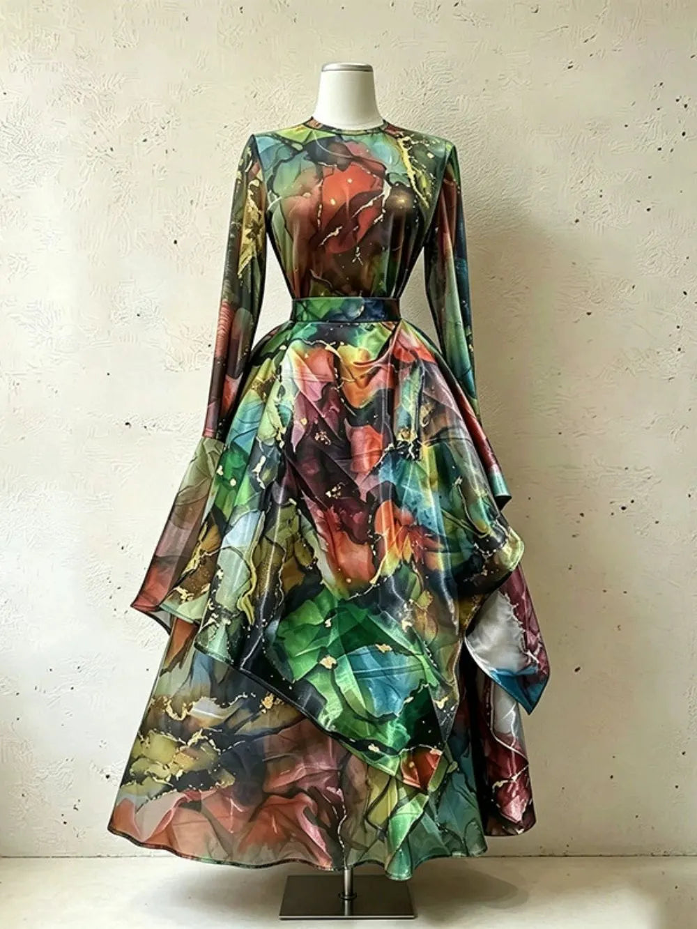 Melodee Printed Two-Piece Set Flowering Girl