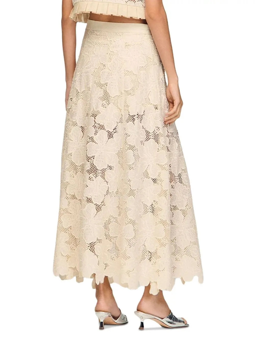Maya Long Guipure Lace Skirt Flowering Girl