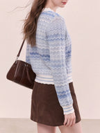 Minnie Blue Stripe Cardigan Flowering Girl