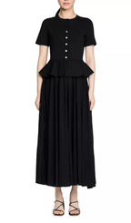 Judith Peplum Knit Maxi Dress Flowering Girl