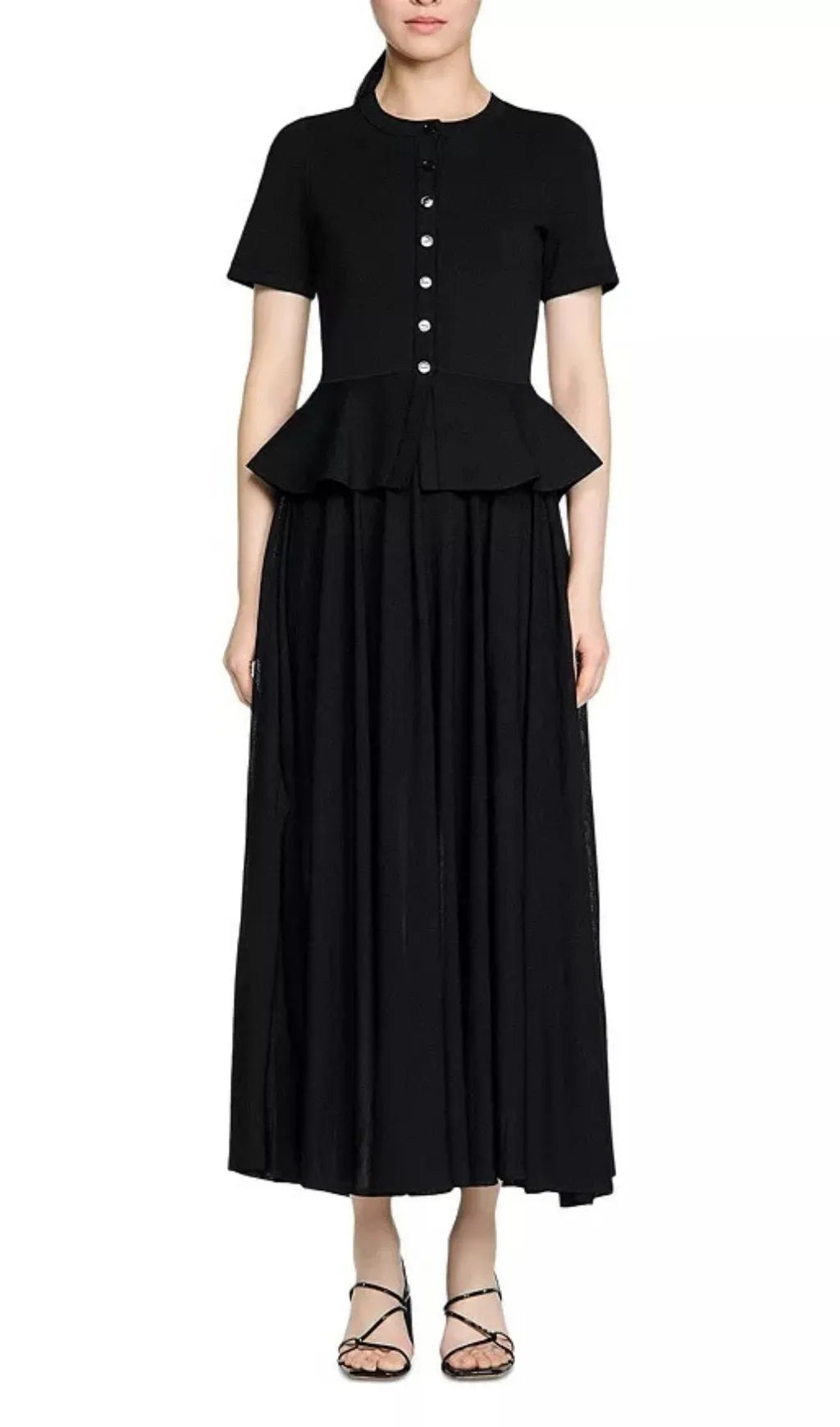Judith Peplum Knit Maxi Dress Flowering Girl