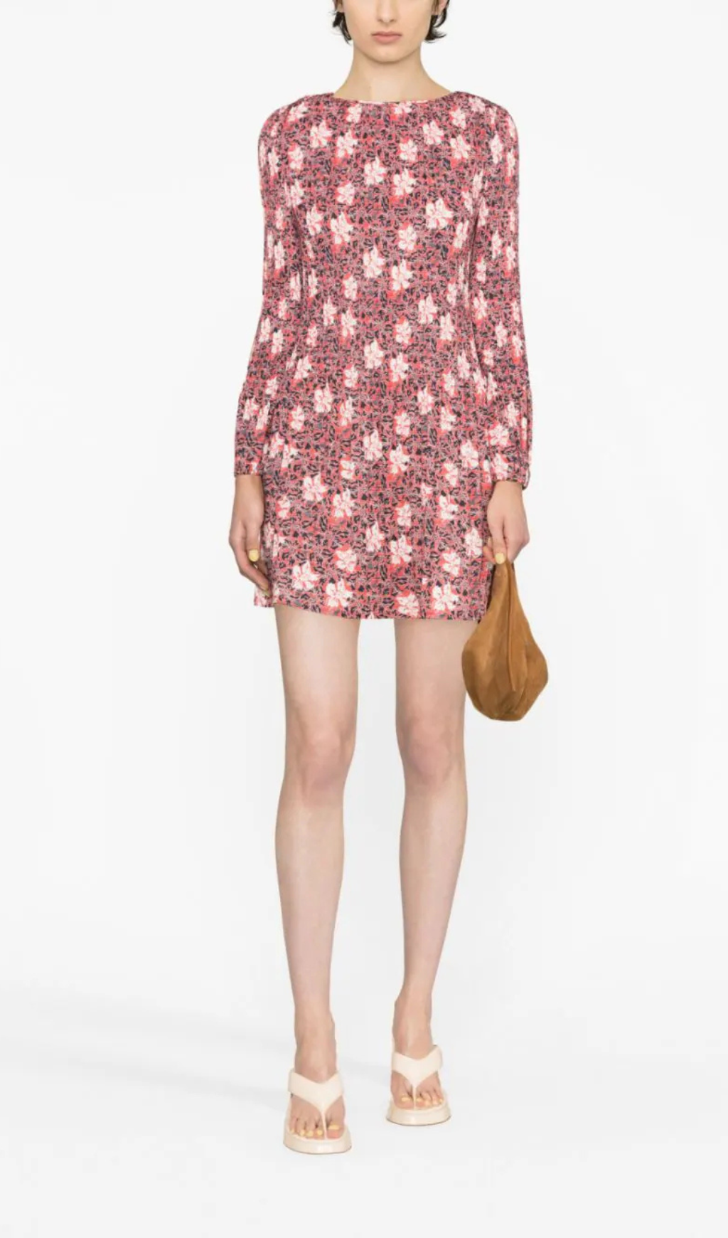 FLORAL LONG SLEEVE MINI DRESS Flowering Girl