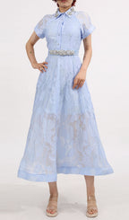 Finley Blue Crystal Midi Dress Flowering Girl