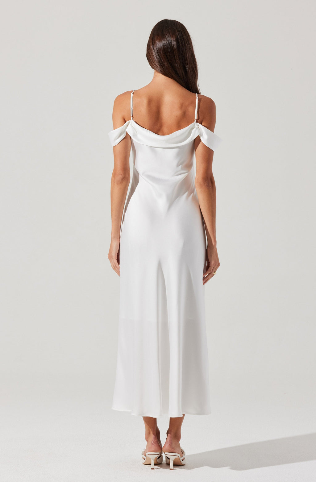 Kitura Cold Shoulder Midi Dress Flowering Girl