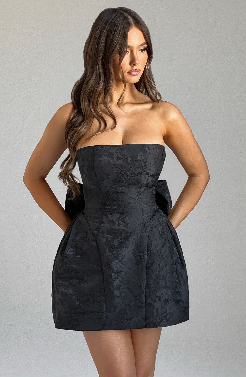 Elenora Mini Dress - Black Flowering Girl