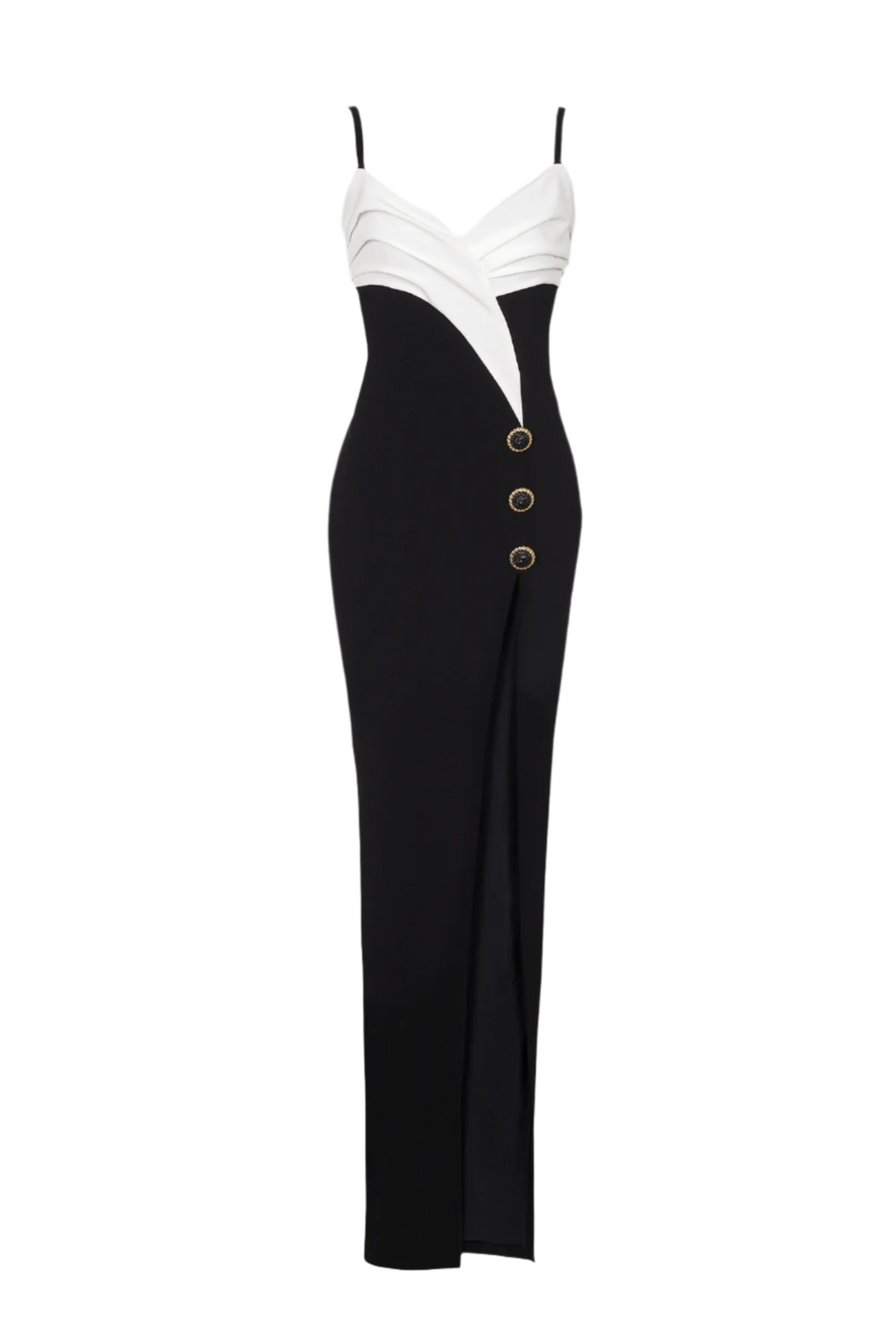 Bruna Two-Tone Split Maxi Bandage Dress Flowering Girl